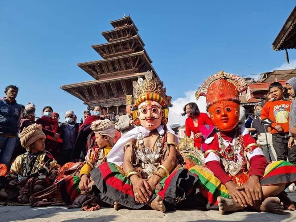 भक्तपुर नगरपालिकामा नवदुर्गाको ‘ङालाकेगु’ जात्रा सुरु