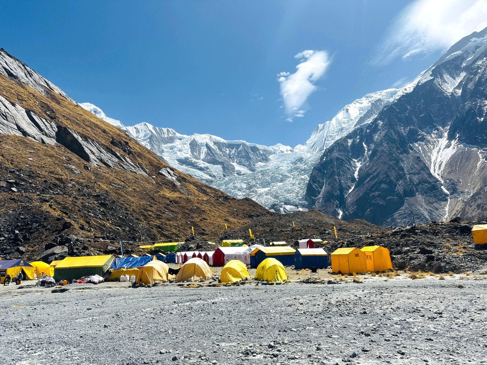 अन्नपूर्ण आधार शिविरमा पुग्न थाले आरोही