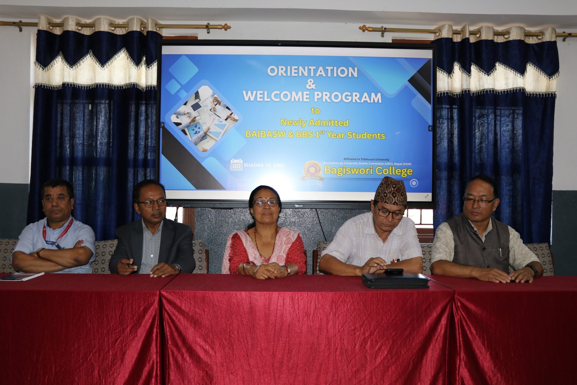 वागीश्वरी कलेजमा नवआगन्तुक विद्यार्थीहरूलाई स्वागत