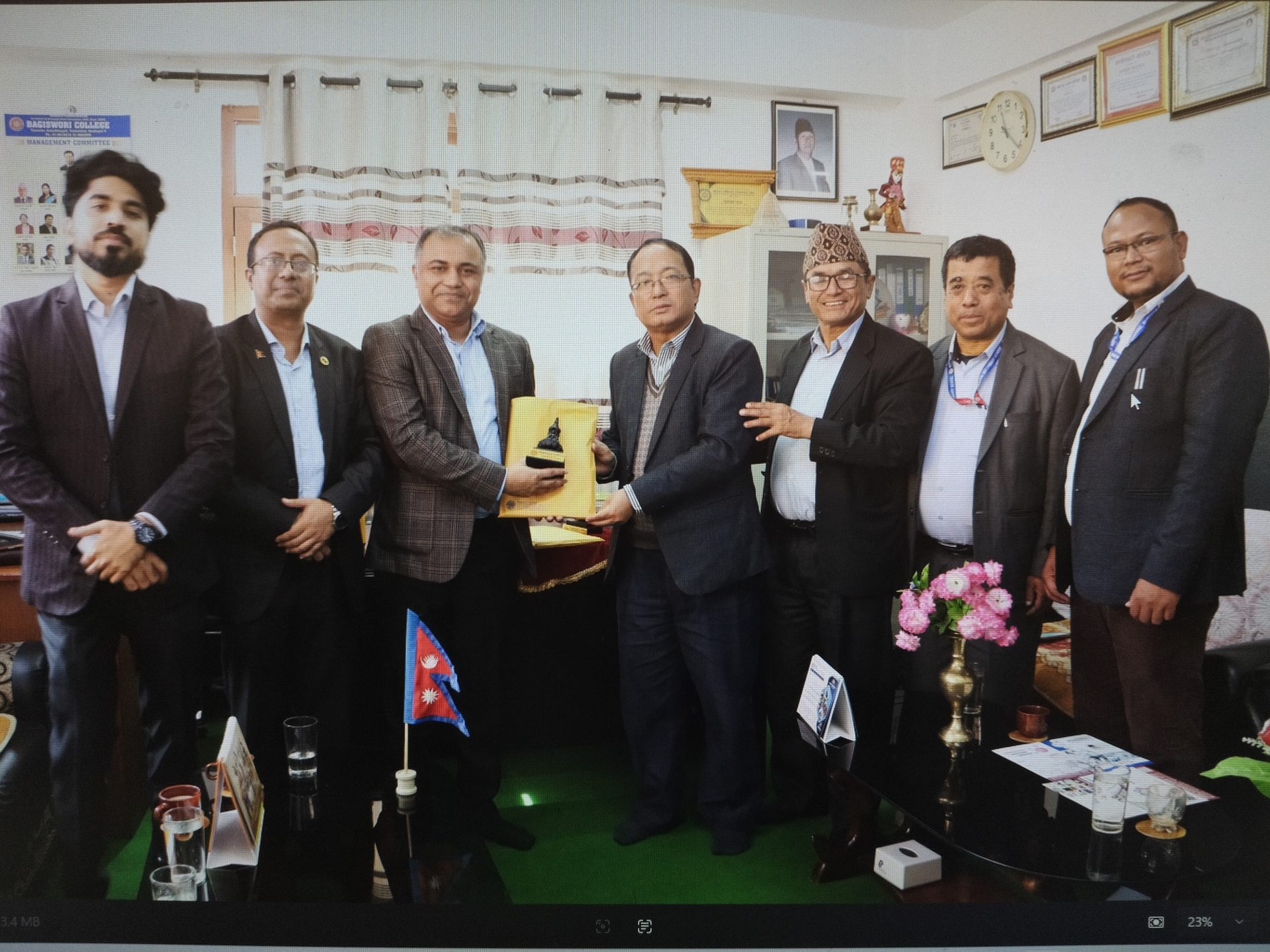 वागीश्वरीमा बङ्गलादेशी युनिभर्सिटीको प्रमण्डलद्वारा अवलोकन भ्रमण