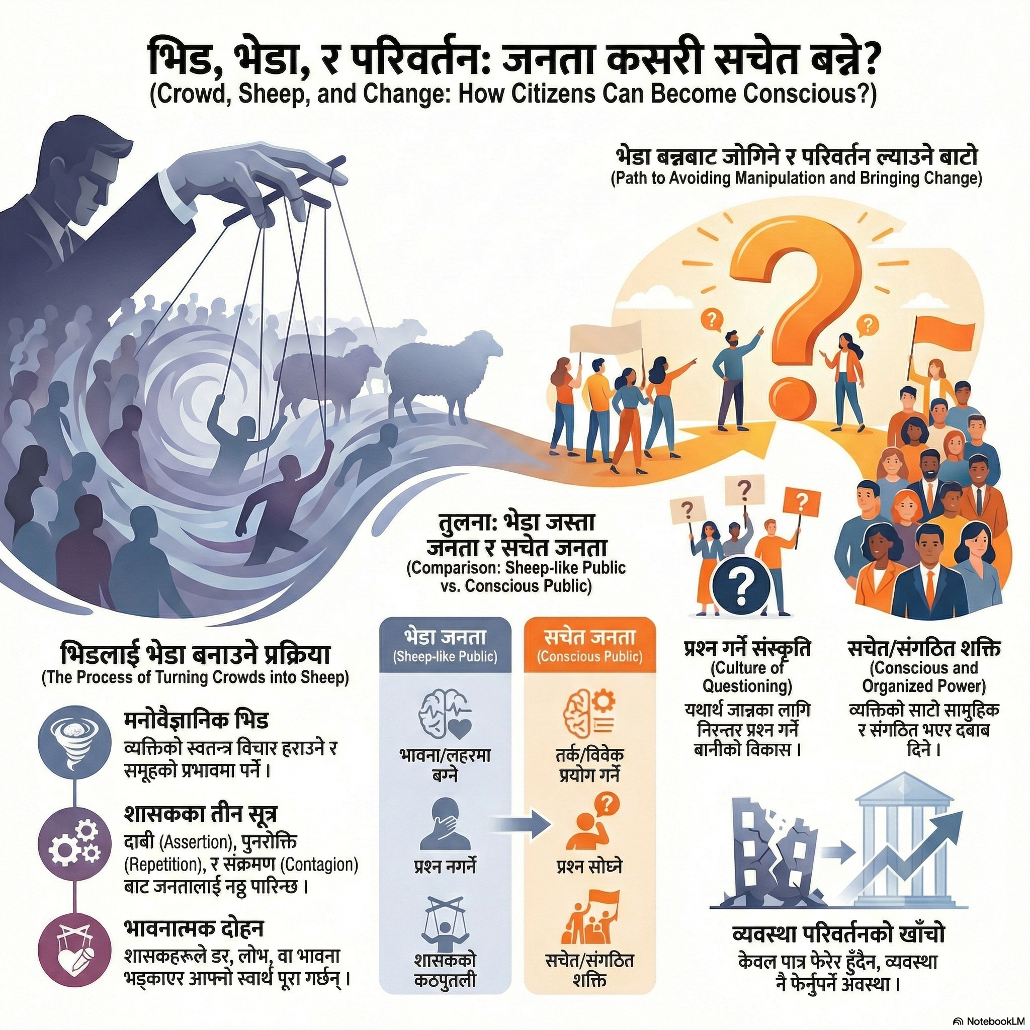 भीड, भेँडा र परिवर्तन