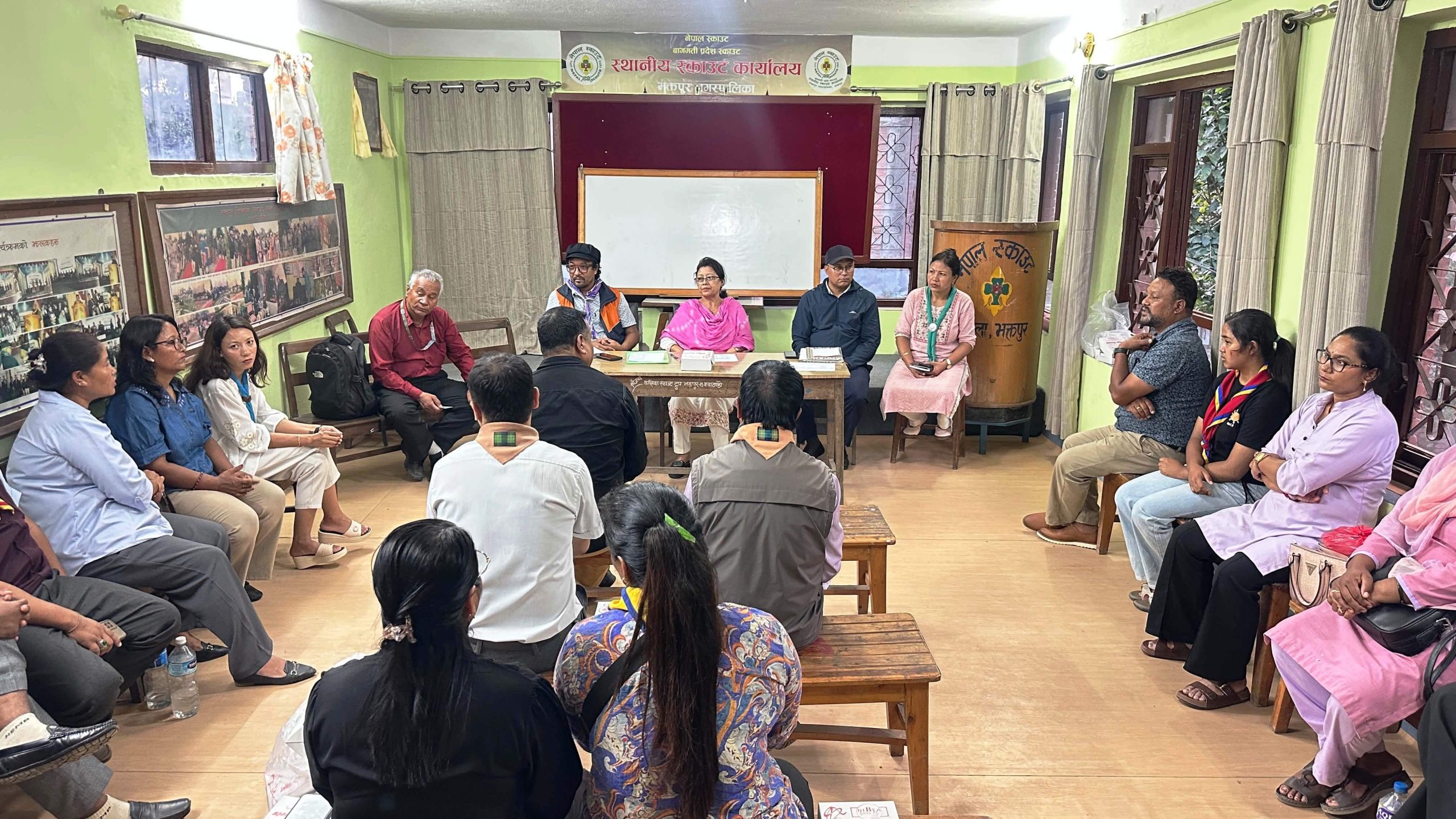 स्थानीय स्काउट कार्यालय भक्तपुर नगरपालिकाको स्काउट मास्टरको भेला