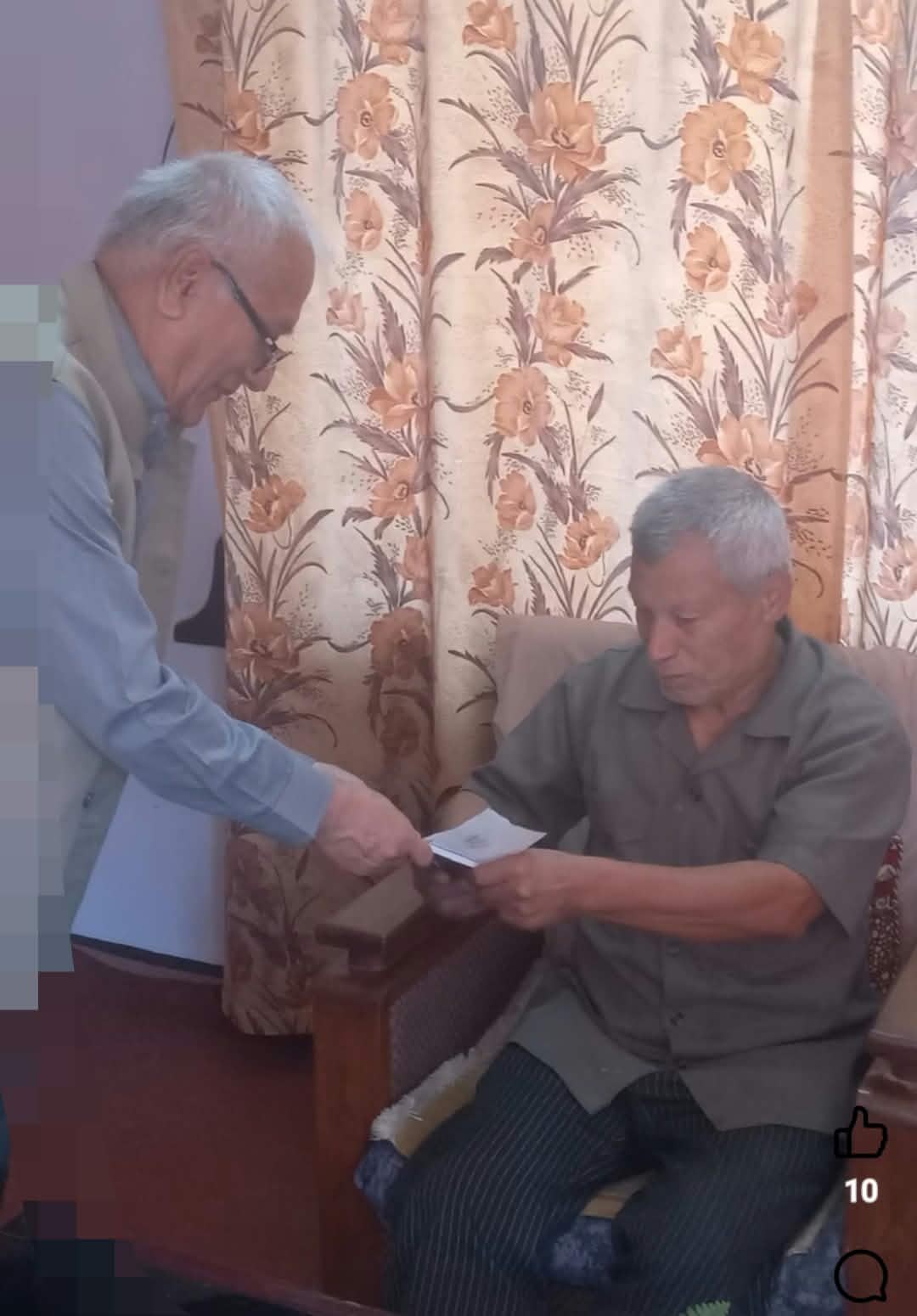 सेवा निवृत्त शिक्षक सुन्दरमानको स्वास्थ्यलाभको कामना